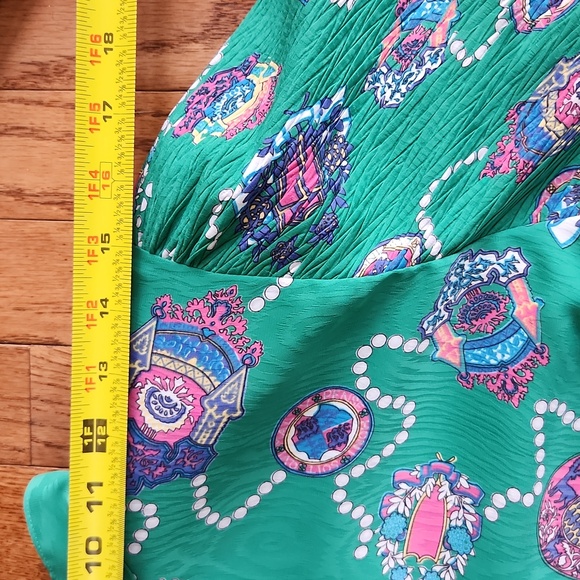 Vintage 80s Diane Freis Georgette Pleated Skirt Set - Picture 10 of 17